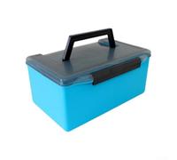 Organizador Pesca Plástico Translúcido 5 Colores(Blue) | PlÃ¡stico translÃºcido , asa ergonÃ³mica, tamaÃ±o para compacto 27x18cm, ideal para mochilas