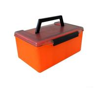 Organizador Pesca Plástico Translúcido 5 Colores(Orange) | PlÃ¡stico translÃºcido , asa ergonÃ³mica, tamaÃ±o para compacto 27x18cm, ideal para mochilas