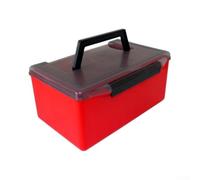 Organizador Pesca Plástico Translúcido 5 Colores(Red) | PlÃ¡stico translÃºcido , asa ergonÃ³mica, tamaÃ±o para compacto 27x18cm, ideal para mochilas