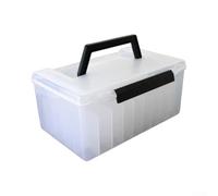 Organizador Pesca Plástico Translúcido 5 Colores(White) | PlÃ¡stico translÃºcido , asa ergonÃ³mica, tamaÃ±o para compacto 27x18cm, ideal para mochilas