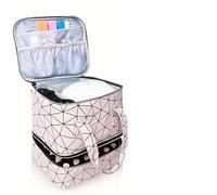 Organizador Pintauñas,Organizador Esmaltes UñAs Bolsa portátil for guardar esmaltes de uñas, doble capa y alta capacidad, ideal llevar contigo, con soporte ligero 30 botellas(Pink (with portable))