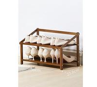 Organizador plegable de bambú para zapatos, estante resistente para armario y entrada, no requiere instalación