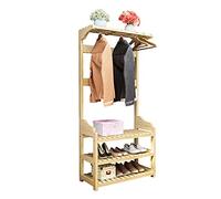 Organizador portátil 3 en 1 para ropa, zapatos y sombreros, solución de almacenamiento de fácil acceso para pasillo y dormitorio, acabado lacado, diseño elegante, dimensiones: 50 x 35 x 17 cm