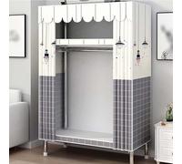 Organizador portátil de almacenamiento de ropa, estantes de lona duraderos y estructura de metal, grande 140 x 45 x 170 cm para dormitorio, organizador para ropa y accesorios