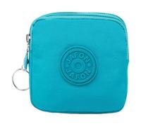 Organizador portátil de nailon impermeable para monedas, estuche de viaje resistente, Green, Talla única