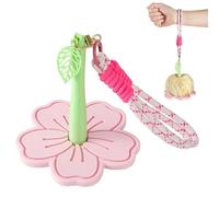 Organizador portátil de para muñeca - Flor de cerezo impresa en 3D, soporte de ganchillo | con forma de flor novedoso con correa para tejer, viaje, coche, estudio, elaboración, uso para