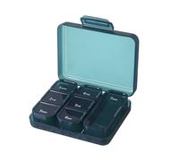 Organizador portátil de píldoras: almacenamiento semanal de pastillas de 7 días, compartimentos de fácil acceso, material duradero | Gestión de dosificaciones de medicamentos sostenible para