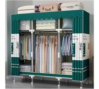 Organizador portátil para armario con 3 estantes y 3 varillas para colgar, perchero de acero duradero para colgar ropa