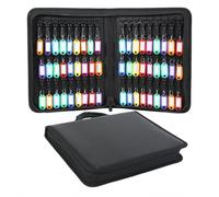 Organizador portátil para llaves con cremallera, 54 ganchos, impermeable, ignífugo, para ejecutivos de hoteles, propietarios, alquiler de coches