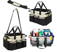 Organizador Productos Limpieza, Almacenamiento De Productos DoméSticos Carrito Organizador De Limpieza PortáTil Para El Hogar Con Correas Para El Hogar El Coche Y El BañO 38x25,5x23 CM