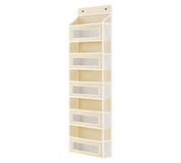 Organizador Rangement Porte - 5 Niveaux Tissu Gris Suspendu, Étagère Panier Gain Place Verticale, Support Stockage Crochet Métallique Robuste, Système Organization Maison | Pratique Pour Cellier