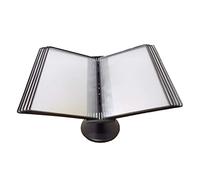 Organizador Referencia Escritorio - Carpeta De Exhibición Plegable De Escritorio, Unidad Exhibición De Escritorio De 10 Paneles Negros, Estante De Exhibición Catálogo(White)