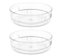 Organizador rotativo para mesa 2 paquetes de almacenamiento de cocina | Organizador de almacenamiento giratorio para despensa, armario, encimera, refrigerador, baño, estudio