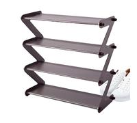 Organizador Schuhral, Organizador de Zapatos de 4 pisos, refugio de Zapatos con 4 Zapatos de Choque de Zapatos Negro Zapatos de Zapato de los Racks Plug-in, Armario de Zapatos de Tela, Armario de