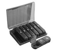 Organizador semanal de la píldora - 3 diarias portátiles de viaje | 21 compartimentos durante 7 días | Dispensador hermético compacto para el lugar de trabajo Cartera de refrigerador de coche