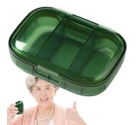 Organizador semanal de medicamentos 3 veces al día, caja de medicamentos portátil - Pastillero separado de 3 compartimentos | Caja de píldoras estética, contenedor de píldoras de viaje separado