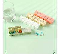 Organizador Semanal de Medicamentos, 7 Compartimentos, Conveniente Estuche para Medicamentos de 7 Días para el Hogar (Rosa)