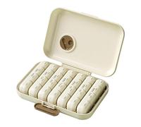Organizador semanal de medicamentos, organizador semanal de píldoras - Caja portátil para pastillas de viaje - Pastillero diario, caja de píldoras de viaje con compartimento separado con grande o