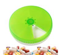 Organizador semanal de medicamentos, pastillero redondo, 7 compartimentos, impermeable, semanal, a prueba de humedad, para medicamentos, suplementarios