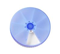 Organizador semanal de pastillas, botella de medicina portátil, 7 compartimentos giratorios, a prueba de humedad, pastillero pequeño, semanal para píldoras, aceite de pescado, suplementos