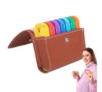 Organizador semanal de pastillas, caja de medicina familiar de 7 días,Organizador diario de pastillas | Organizador de pastillas medicinales, estuche planificador de medicinas, organizador diario de p