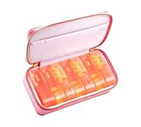 Organizador Semanal De Pastillas - Contenedor Dispensador A Prueba De Polvo De 16 * 8 * 2,5 Cm | Organizador De Pastillas Am Pm | Dispensador De Medicamentos De 7 Días Para Viajes Diarios, Hogar