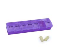 Organizador semanal de pastillas de silicona para 7 días, apto para artritis, caja de medicamentos diaria, estuche grande para medicamentos, contenedor compacto de viaje para píldoras, vitaminas y