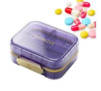 Organizador Semanal De Pastillas, Pastillero Portátil - Estuche para medicamentos Organizador de pastillas portátil de 7 compartimentos | Caja con tapa para organización de viajes de negocios, tamaño