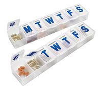 Organizador semanal de pastillas, planifique siete días de tratamiento, extra grande.