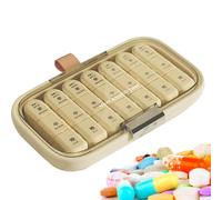 Organizador semanal de píldoras, caja de píldoras de 7 días - Organizador de Medicina Viaje 21 Píldora Grid Contenedor | SEGURO PRÁCTICA 3 veces al día Caja de viaje Suplemento para viajes d