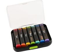 Organizador semanal de píldoras, contenedor transparente grande para 7 días, dispensador de tabletas diarias