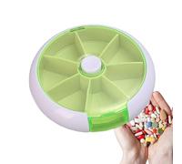 Organizador semanal de píldoras: dispensadora portátil grande de 15 cm, contenedor de almacenamiento con 7 compartimentos, medicina duradera, vitaminas, píldoras, dulces, gestión de dosis diaria