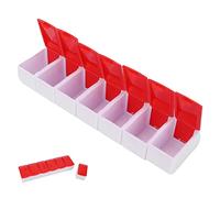 Organizador semanal de píldoras, mantén la tapa del pastillero bien cerrada. Cada compartimento es lo suficientemente grande para actividades al aire libre. Para el hogar para viajes para el trabajo