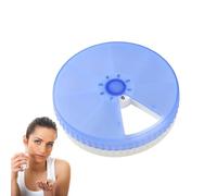 Organizador semanal de píldoras - Pastilleros redondos portátiles | 7 compartimentos impermeable pequeño pastillero giratorio, pastillero semanal para bolso de bolsillo, camping al aire libre viajes