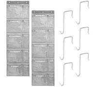 Organizador semanal de ropa infantil de 5 niveles, organizador de armario colgante con día de la semana de lunes a viernes, estante para colgar sobre la puerta de la camiseta, 2 unidades