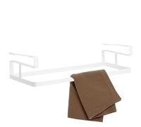 Organizador sin perforaciones, estante para debajo del gabinete, estante colgante de metal resistente, cesta de almacenamiento extraíble para suministros de cocina y baño