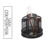 Organizador Sobremesa Q-Connect Kf17294 Metalico Giratorio Rejilla Negra 165X165X160 Mm