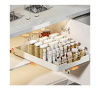 Organizador telescópico de cajón extraíble para cocina, ahorra espacio, estante interior personalizable (53 x 40 x 7)