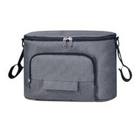 Organizador universal para cochecito de bebé, bolsa multifunción, resistente al agua, correas de hombro ajustables, bolsillos organizadores para pañales, biberón (gris)