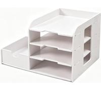 Organizador Vertical de Escritorio de 3 a 15 Ranuras, Soporte para Documentos de Papel A4, Estante para Papel de Oficina Multicapa, Varios Estilos(4-C)