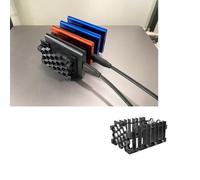 Organizador vertical para Samsung T5/T7 SSD para 2 unidades T5 + 3 unidades T7, estante de almacenamiento de escritorio resistente al calor con base antideslizante, apilamiento seguro para Samsung