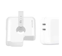 Organizador Viaje para Apple Cable de Carga Protectora Caja Compatible con Apple Adaptador de Corriente con Dos Puertos USB-C de 35W Cargador A2676 Accesorios