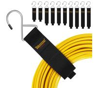 Organizador y Colgador de Cables,Correas de Almacenamiento Trilancer con Gancho de Metal para Colgar en Paredes para Alambres,Cuerdas,Mangueras,Organización del Hogar, Garaje(2*S, 4*M, 4*L)