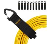 Organizador y Colgador de Cables (Paquete de 10), Correas de Almacenamiento de Gancho y Bucle Trilancer para Colgar en Paredes para Alambres, Cuerdas, Mangueras, Organización del Hogar, Garaje