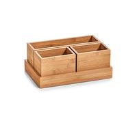 Zeller Organizador (25385) – Madera natural y gris – 28 x 17.7 x 11 cm