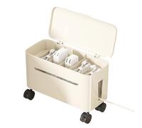 Organizadora de Cables - Bandeja De Almacenamiento Para Alambres Con Ruedas - Portacables de Carga para Escritorio - para Hogar Oficina Dormitorio Configuración Gaming Soporte de TV Escritorio de Comp