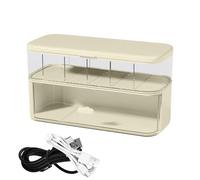 organizadora de Cables de Escritorio Transparente | 470 g Clear Cable Management Box For Charging Wires Data Cords Power Adapters | Neat Desk Tidy Solution For Living Room Dressing Table