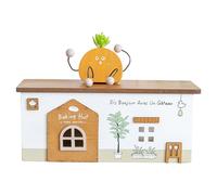 Organizadora De Cables - Diseño Tipo Cabaña De Madera Para Organización - Organizador y Almacenamiento de Cables - Para Artesanía, Electrónica, Garaje, Teléfono, Televisión, Viaje, Actividades Al Aire