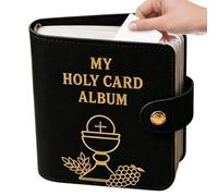 Organizadora De Estampas Católicas 13,4x13,4cm, Librito Porta Oraciones En Piel Sintética,Guarda 40 Tarjetas, Usa En Funeral, Hogar, Meditación,Práctico Y Suave