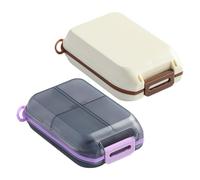 organizadora de píldoras de viaje, contenedor de medicamentos, reutilizable, resistente al olor para la familia, camping, diario, vacaciones, viajes, almacenamiento de suplementos de de